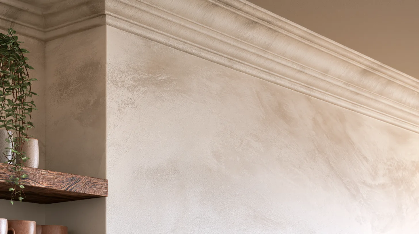 Textured wall with warm neutral tones and subtle shadows, ideal for corporate settings.